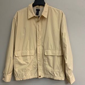 IZOD mens yellow-beige windbreaker jacket size XL